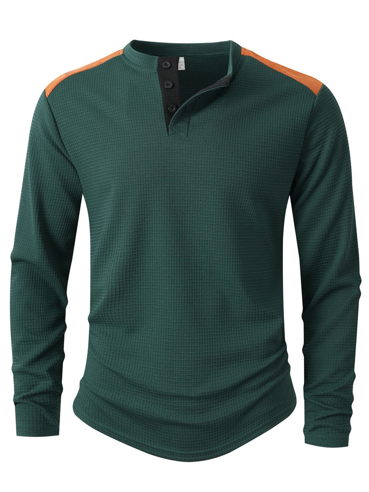 Herren Langarmshirt mit einzigartigem Strukturdesign Echoarchiv