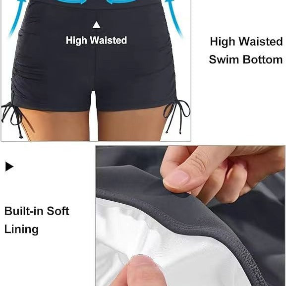 Damen Figurschmeichelnde Badeshorts mit Raffung und Seitenschnürung Echo Archiv