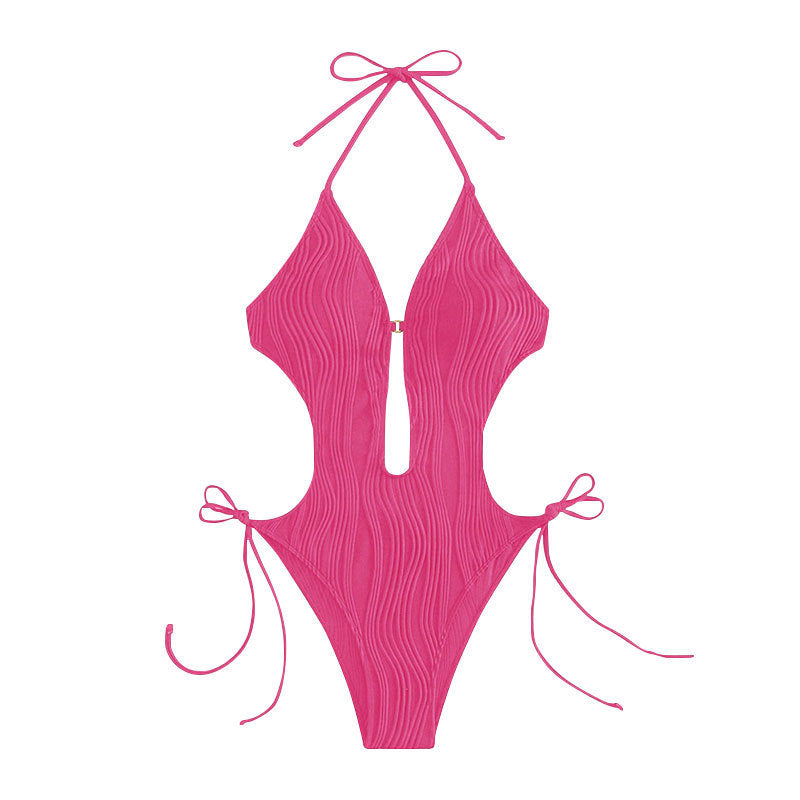 Damen Einteiler Badeanzug mit Raffinierten Cut-Out Details Echo Archiv