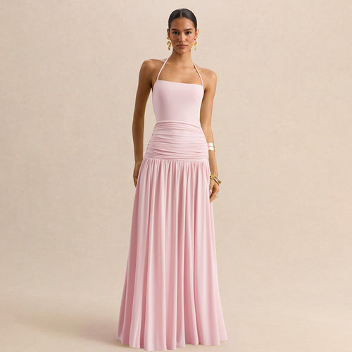 Damen Maxikleid mit Raffungen und schulterfreiem Design Echo Archiv