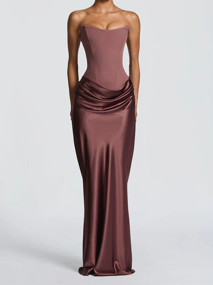 Damen Elegantes Wickelkleid mit figurbetontem Oberteil und schimmerndem Rock Echo Archiv