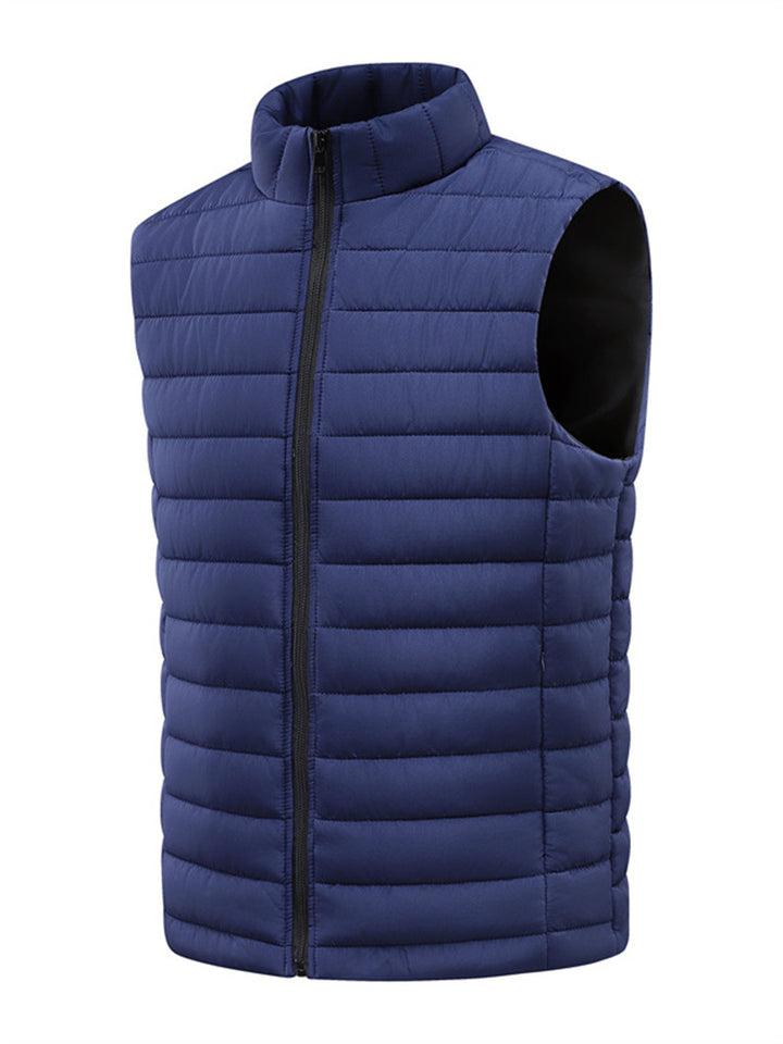 Herren leichte gesteppte Thermoweste mit Stehkragen und durchgehendem Reißverschluss Echo Archiv