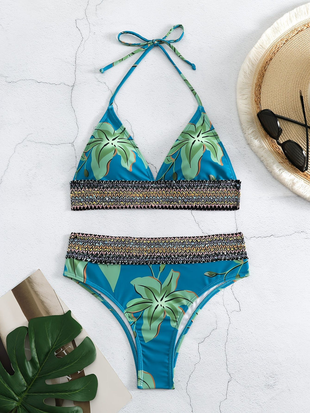 Damen Triangel-Bikini mit floralem Muster und komfortablem Tragekomfort Echo Archiv