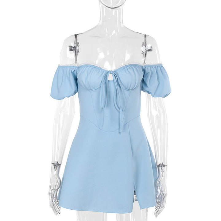 Damen Off-Shoulder Kleid mit Rüschendetails Echo Archiv