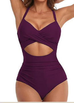 Damen Cut-Out Badeanzug mit Kreuzgurt Echo Archiv