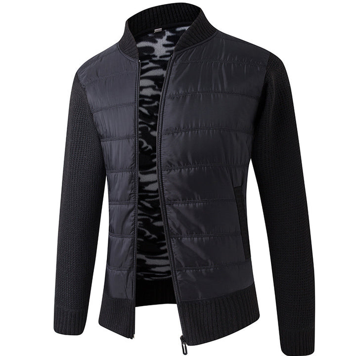 Herren Übergangsjacke mit Stehkragen und strukturiertem Design Echoarchiv