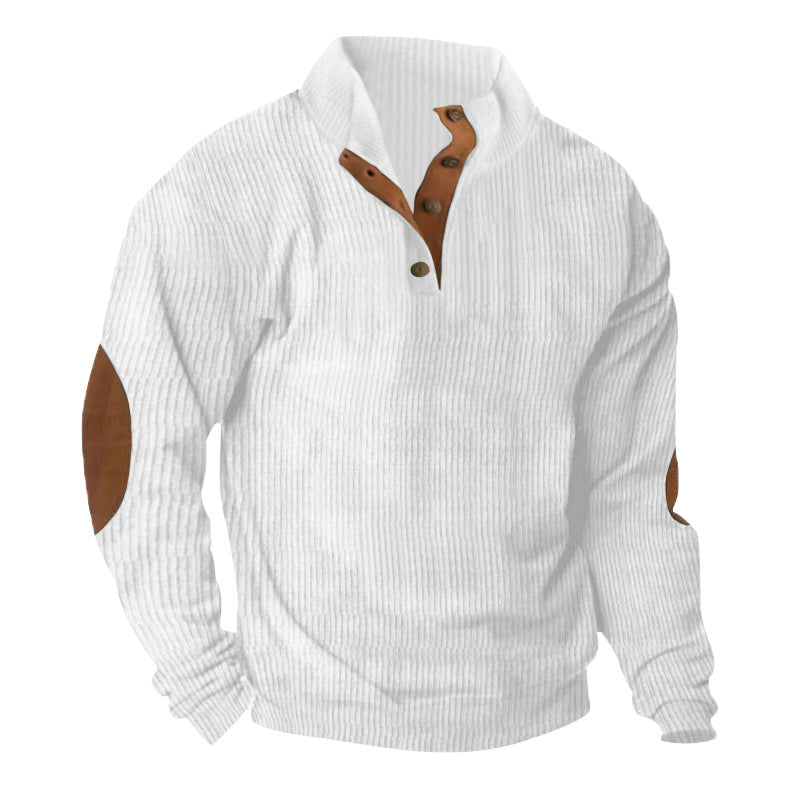 Herren Modischer Pullover mit Stehkragen und Kontrastakzenten Echoarchiv