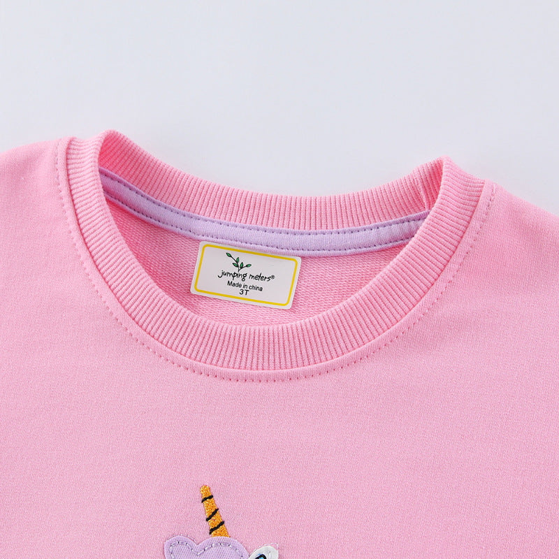 Mädchen Sweatshirt mit niedlichem Einhorn- und Blumen-Design Echo Archiv