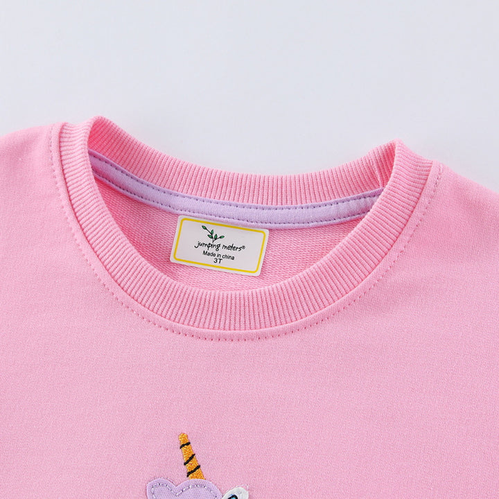 Mädchen Sweatshirt mit niedlichem Einhorn- und Blumen-Design Echo Archiv