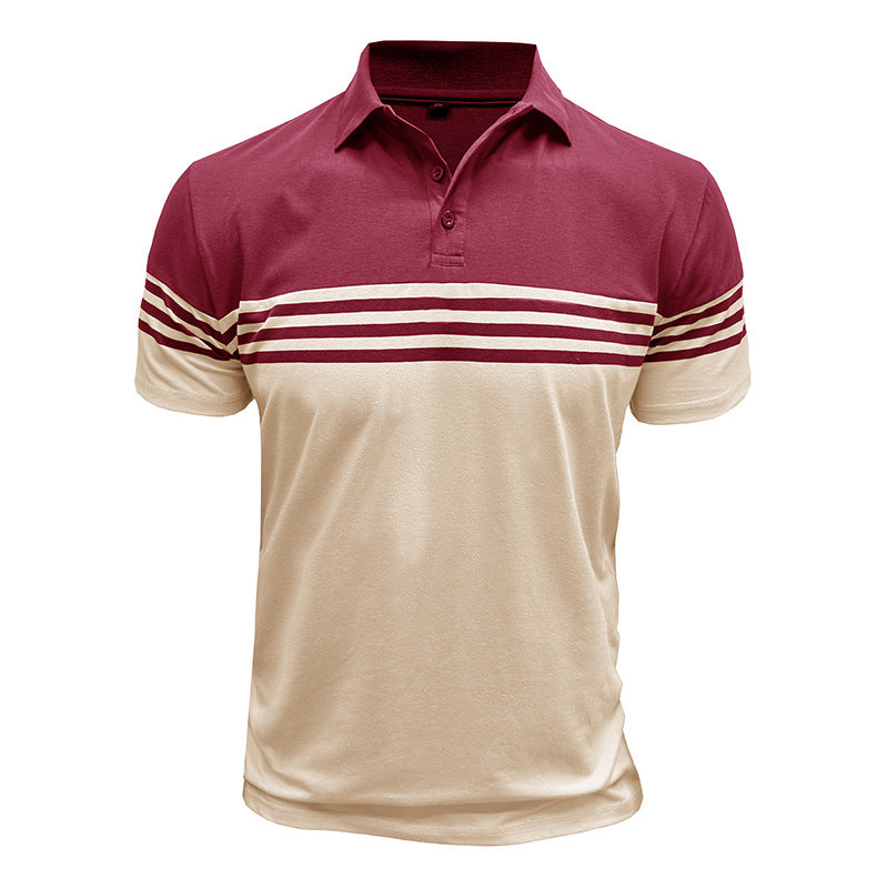 Herren Poloshirt mit modernem Streifendetail Echoarchiv