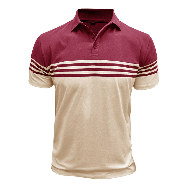Herren Poloshirt mit modernem Streifendetail Echoarchiv