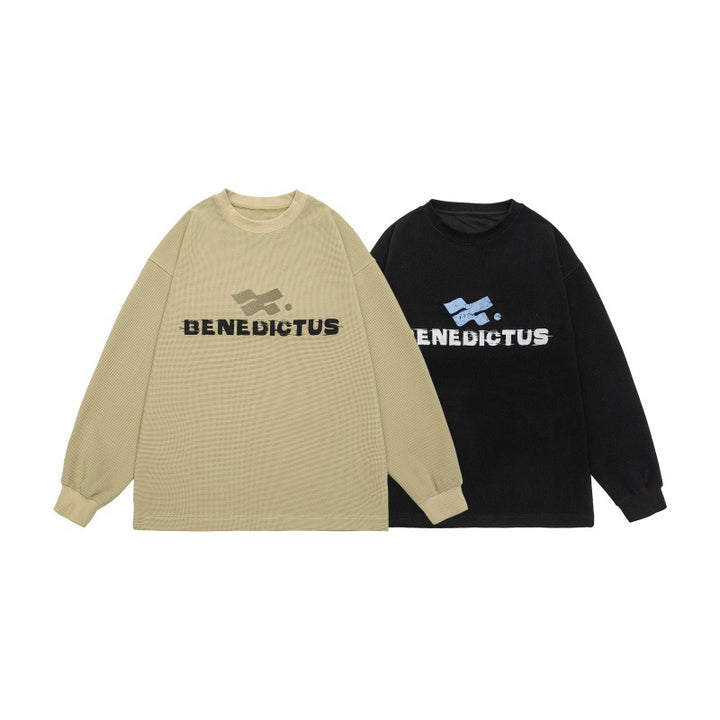 Unisex Oversize-Sweatshirt mit Logo‑Print und feiner Waffelstruktur Echoarchiv