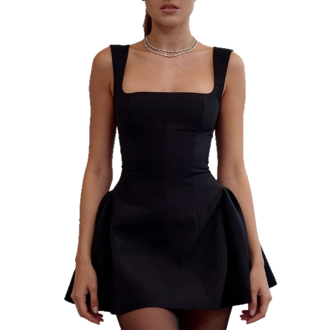 Damen Verspielt geschnittenes Mini-Kleid mit quadratischem Ausschnitt und schwingendem Rock Echo Archiv