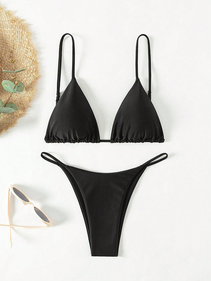 Damen trendiger Bikini mit Triangle-Oberteil und minimalistischem Unterteil Echo Archiv