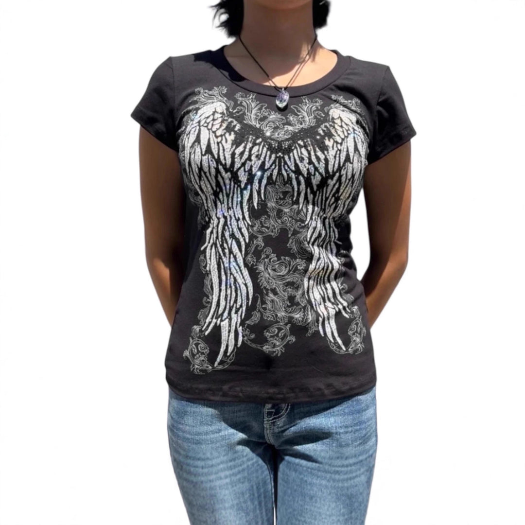 Damen T-Shirt mit Engelprint Echo Archiv