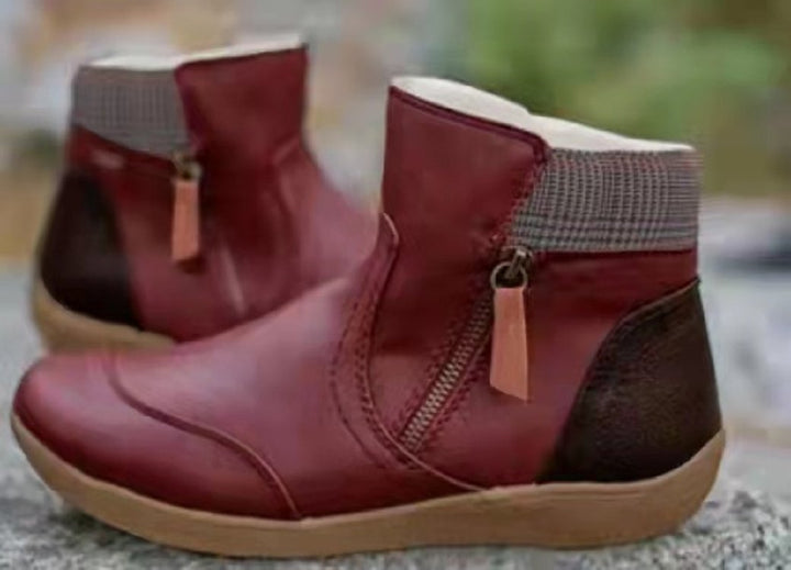 Damen  knöchelhohe Stiefelette mit seitlichem Reißverschluss, gepolstertem Komfortfußbett und flexibler Leichtsohle Echo Archiv