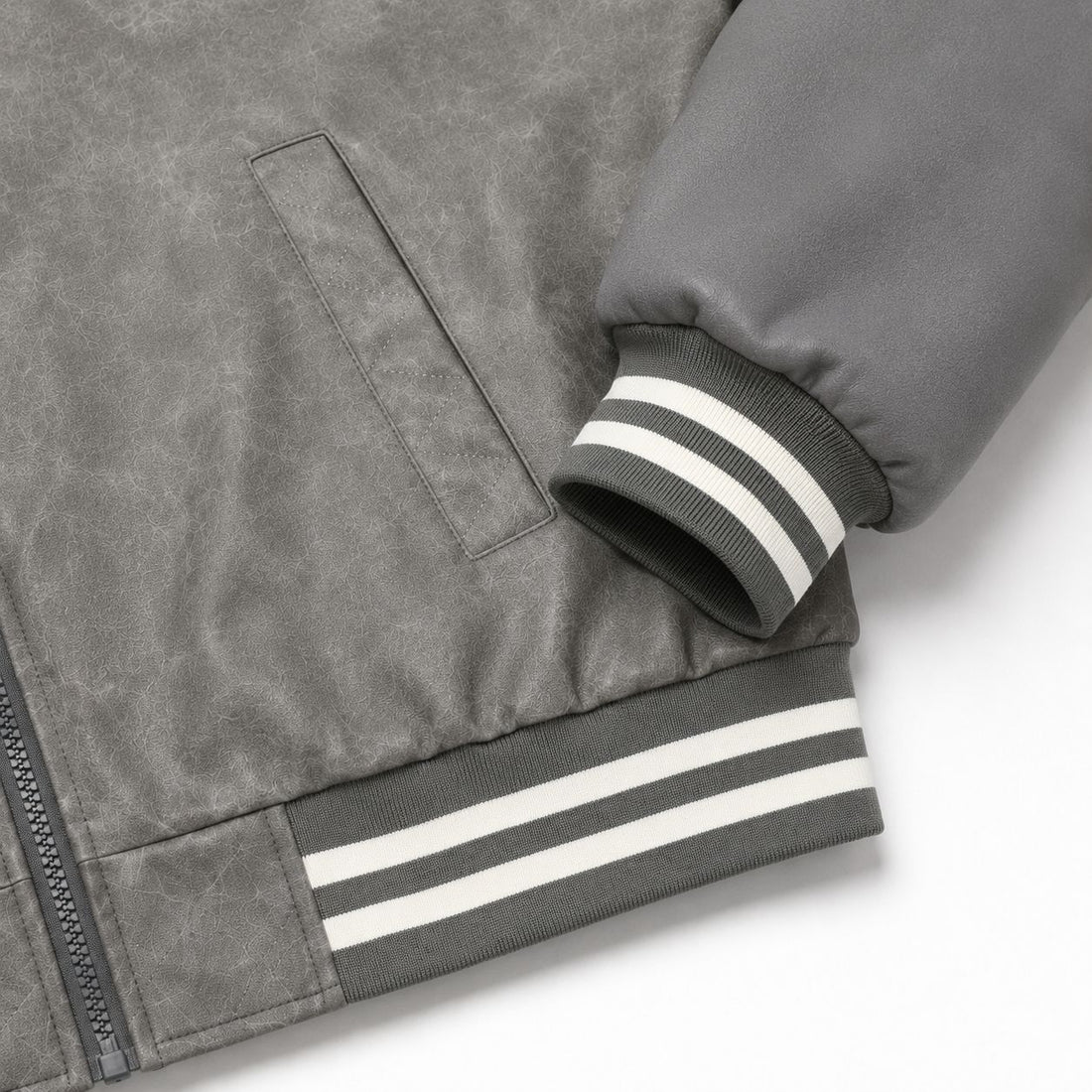 Herren Modische Bomberjacke mit Stickdetails – Brevano