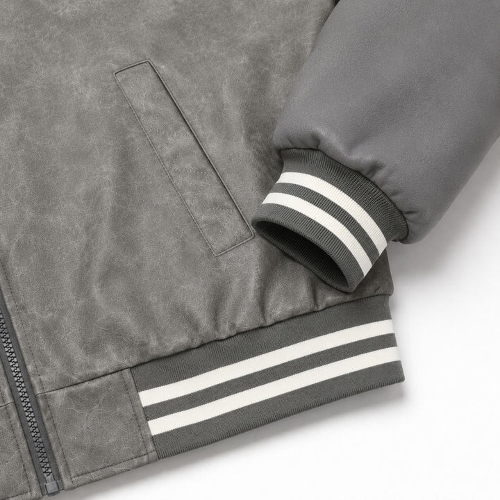 Herren Modische Bomberjacke mit Stickdetails Echo Archiv