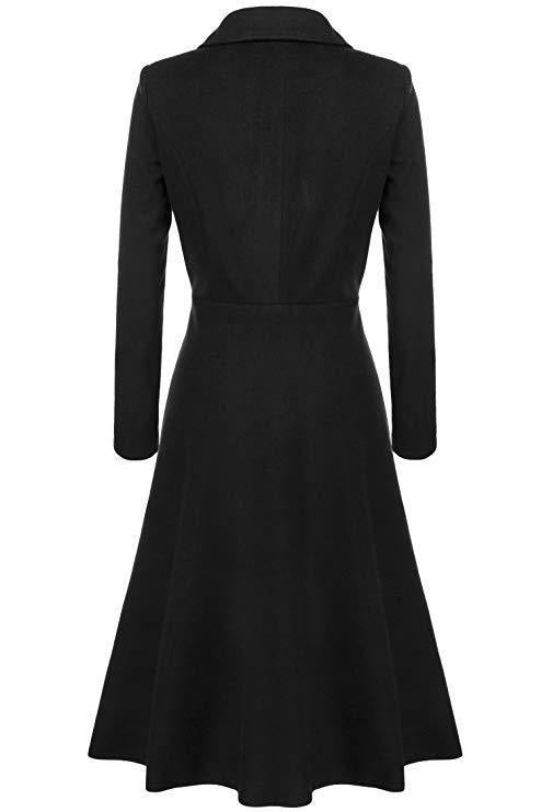 Damen Eleganter Wollmantel mit tailliertem Schnitt und langen Ärmeln – Montévia