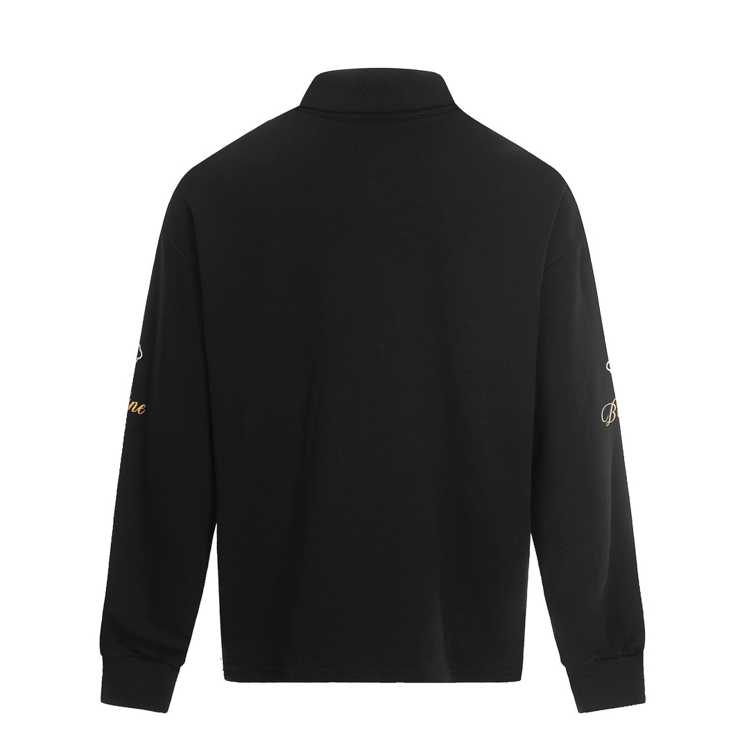 Unisex Rugby-Poloshirt mit Kentkragen, Logoprints und Oversize-Schnitt Echoarchiv