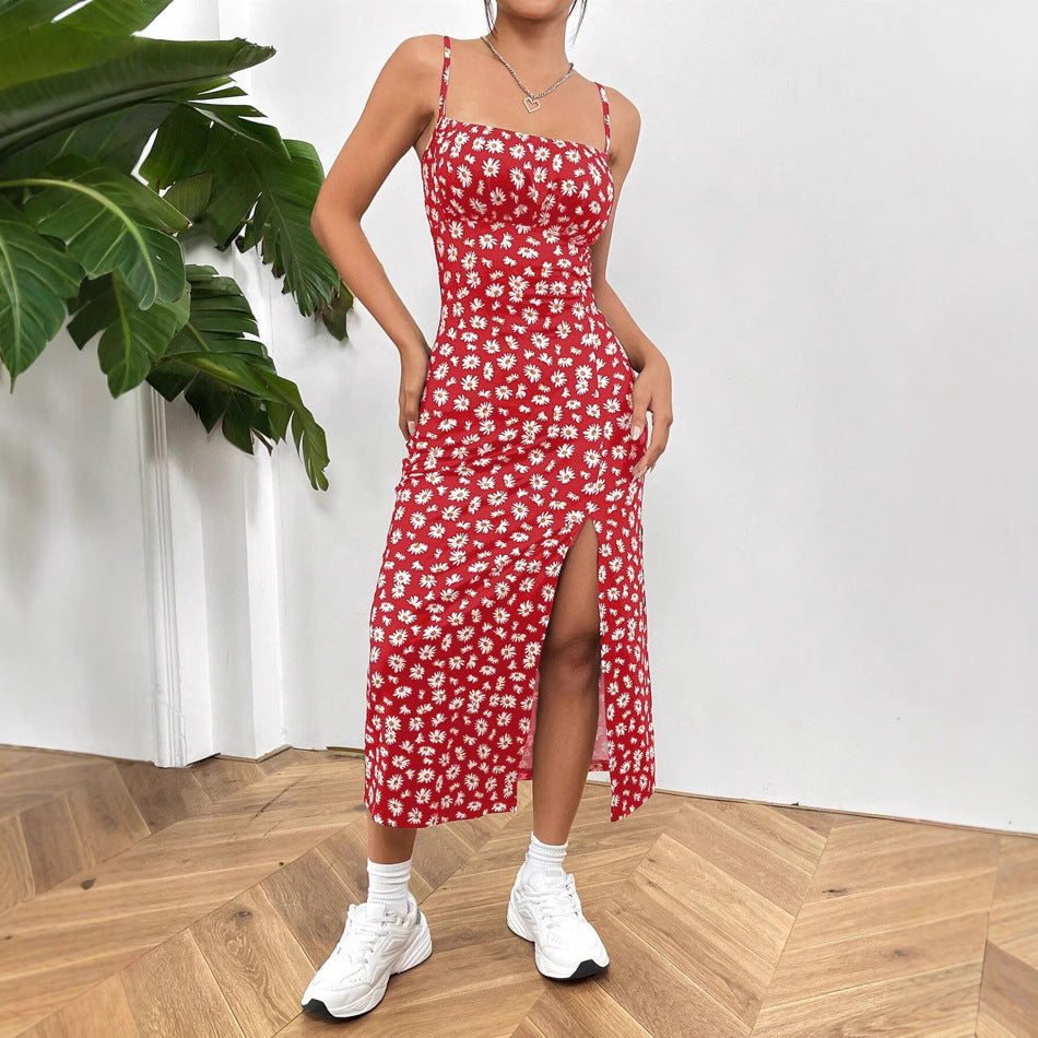 Damen figurbetontes Midikleid mit Raffung und Schlitz Echo Archiv