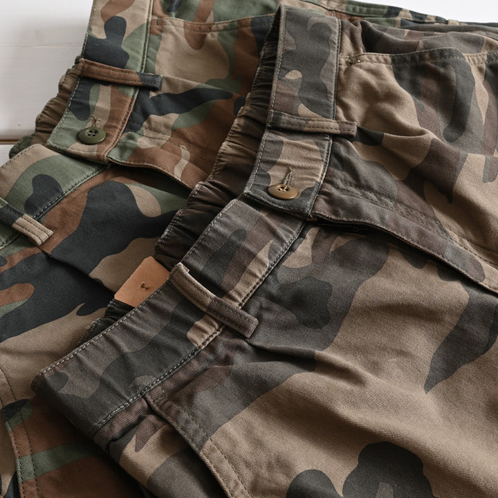 Herren Cargohose im Military-Look mit Mehrfachtaschen und geradem Schnitt Echoarchiv