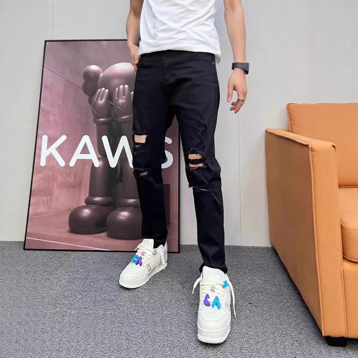 Herren Modische Destroyed Jeans Echoarchiv