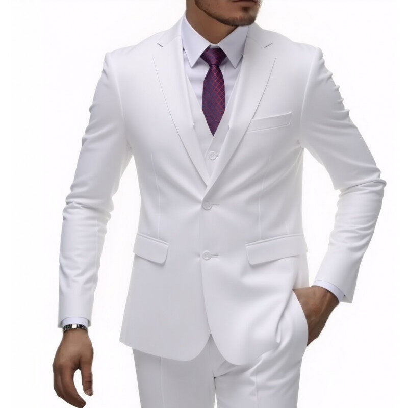 Herren nan dreiteiliges Slim-Fit Anzugset mit Weste, schmalem Revers und taillierter Silhouette Echo Archiv