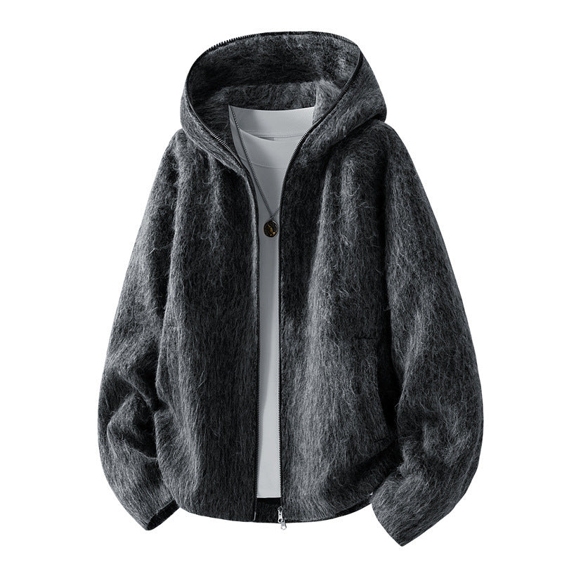 Herren bequeme Fleecejacke mit Kapuze Echo Archive
