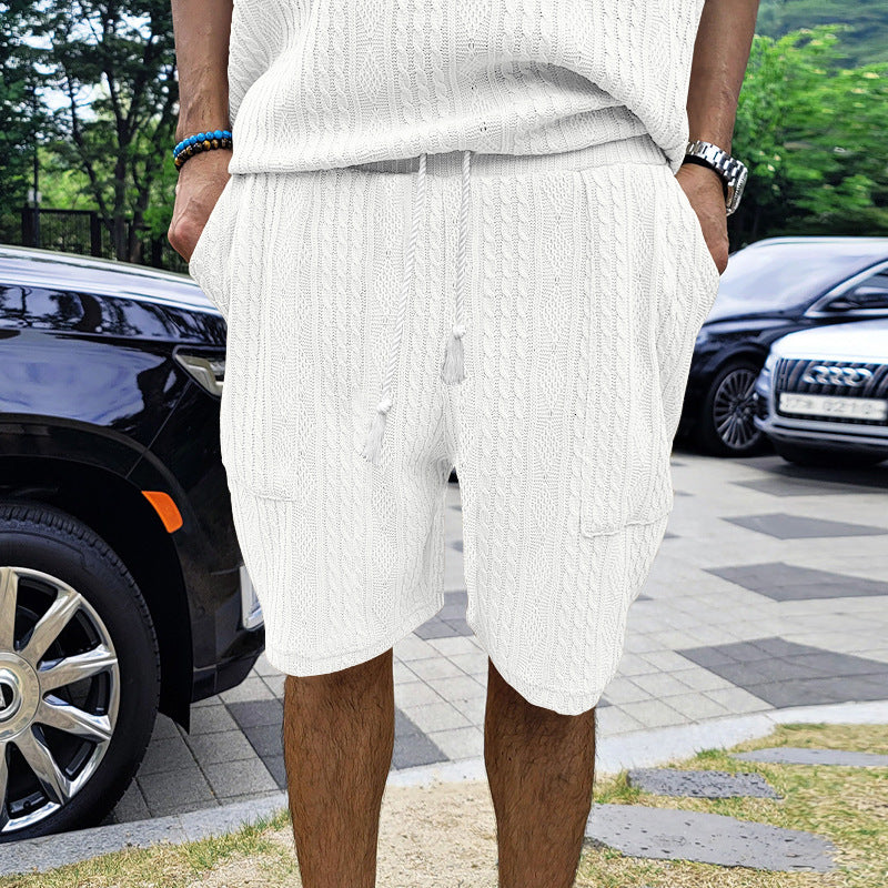 Herren lässige Cargo-Shorts mit elastischem Bund und praktischen Taschen Echoarchiv