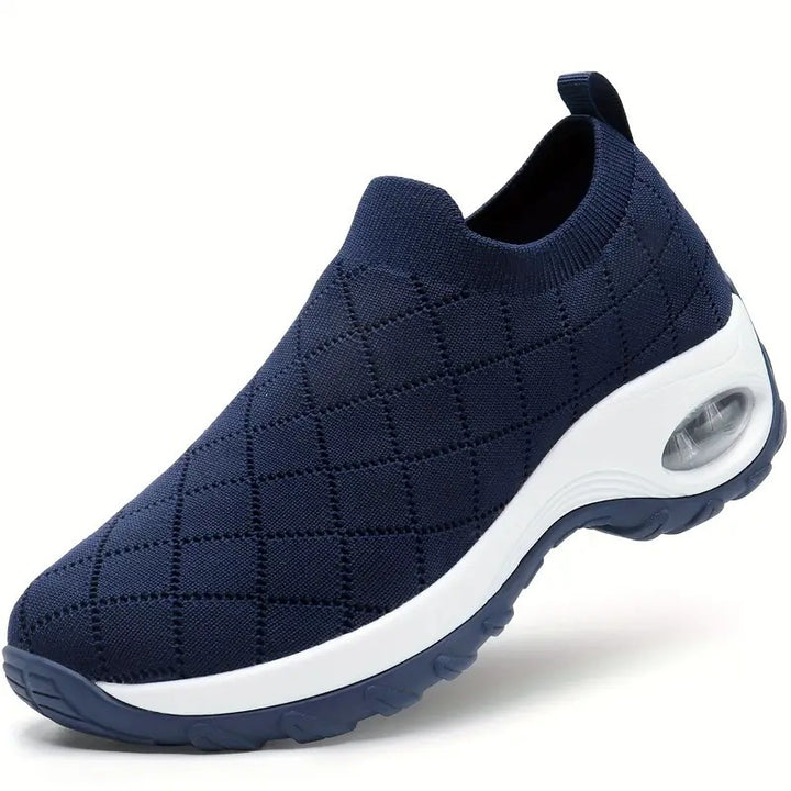 Damen Slip-On Strick-Sneaker mit Luftkissen und dämpfender Plateausohle Echoarchiv