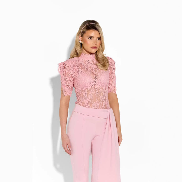 Damen Elegante Flared-Hose mit seitlichem Drapierungseffekt Echo Archiv