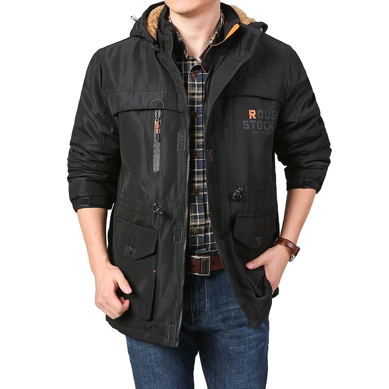 Herren Multifunktionale Wetterjacke mit praktischen Taschen Echo Archiv