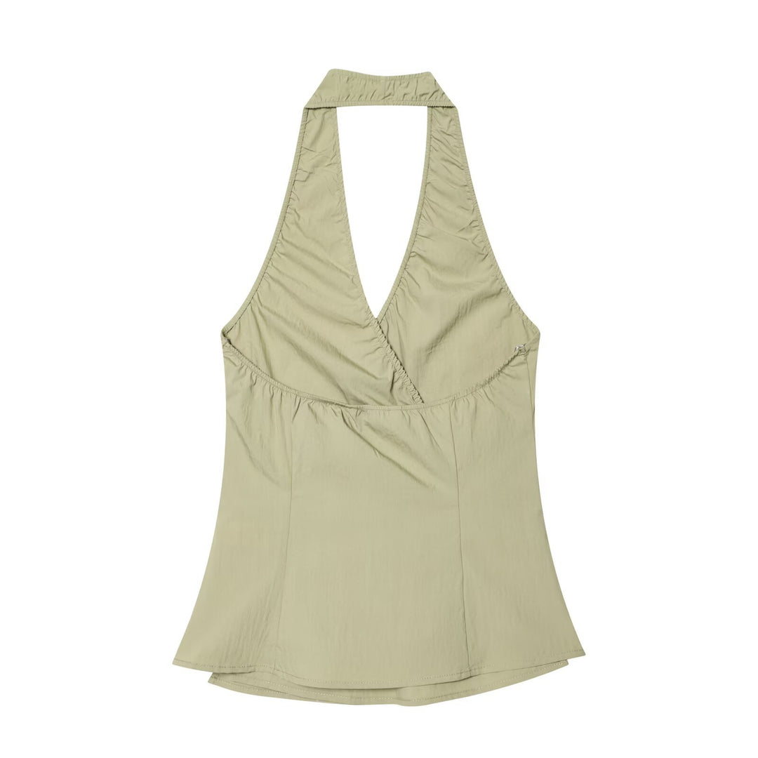 Damen Halterneck Top mit elegantem Knoten-Detail und fließendem Schnitt Echo Archiv