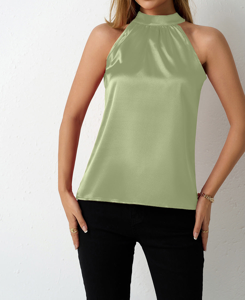 Damen Elegante halterlose Bluse mit Satin-Finish Echo Archiv