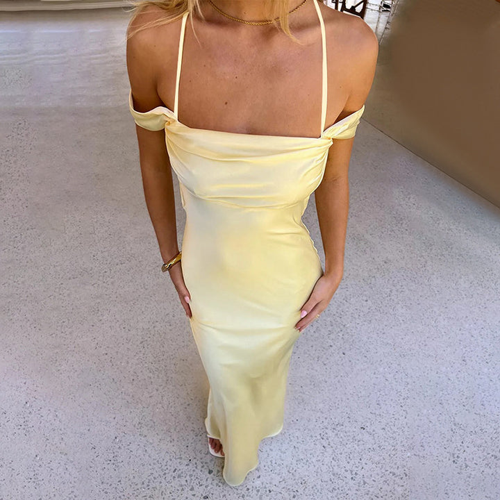 Damen elegantes Abendkleid mit schulterfreiem Design Echo Archiv