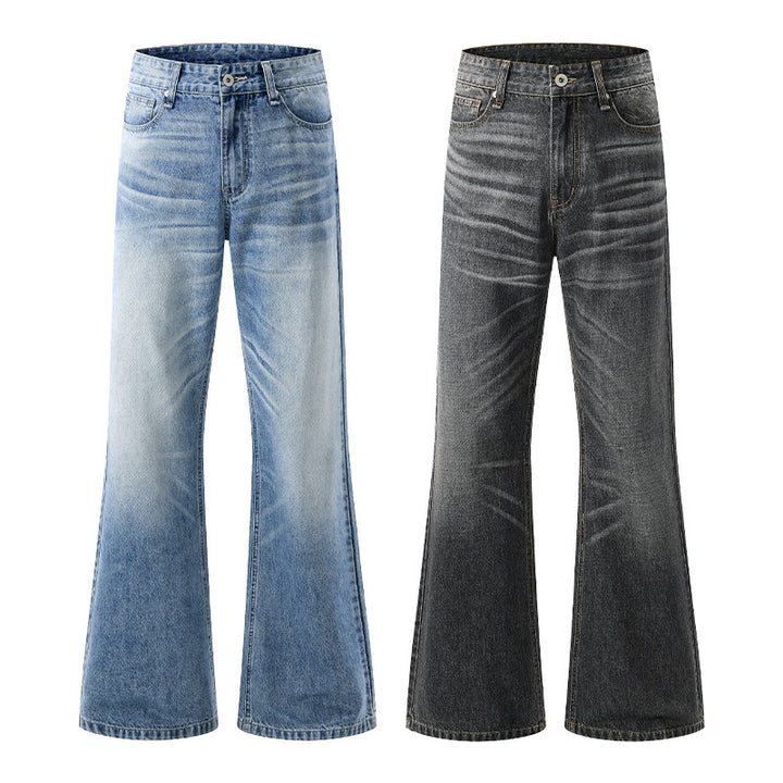 Herren Extraweite Vintage-Denim Baggy-Jeans mit tiefem Schritt und verlängertem Saum Echo Archiv