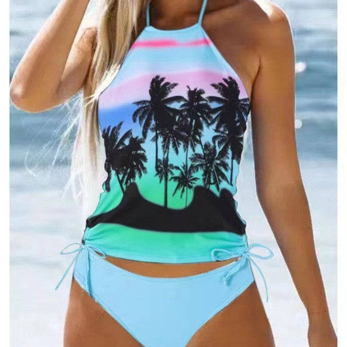 Damen Tankini mit floralem Muster und verstellbaren Trägern Echo Archiv