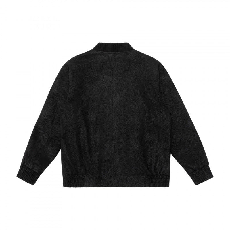 Herren Boxy-Bomberjacke mit strukturiertem Canvas‑Look, geripptem Saum und Ärmeltasche Echo Archiv