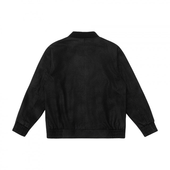 Herren Boxy-Bomberjacke mit strukturiertem Canvas‑Look, geripptem Saum und Ärmeltasche Echo Archiv