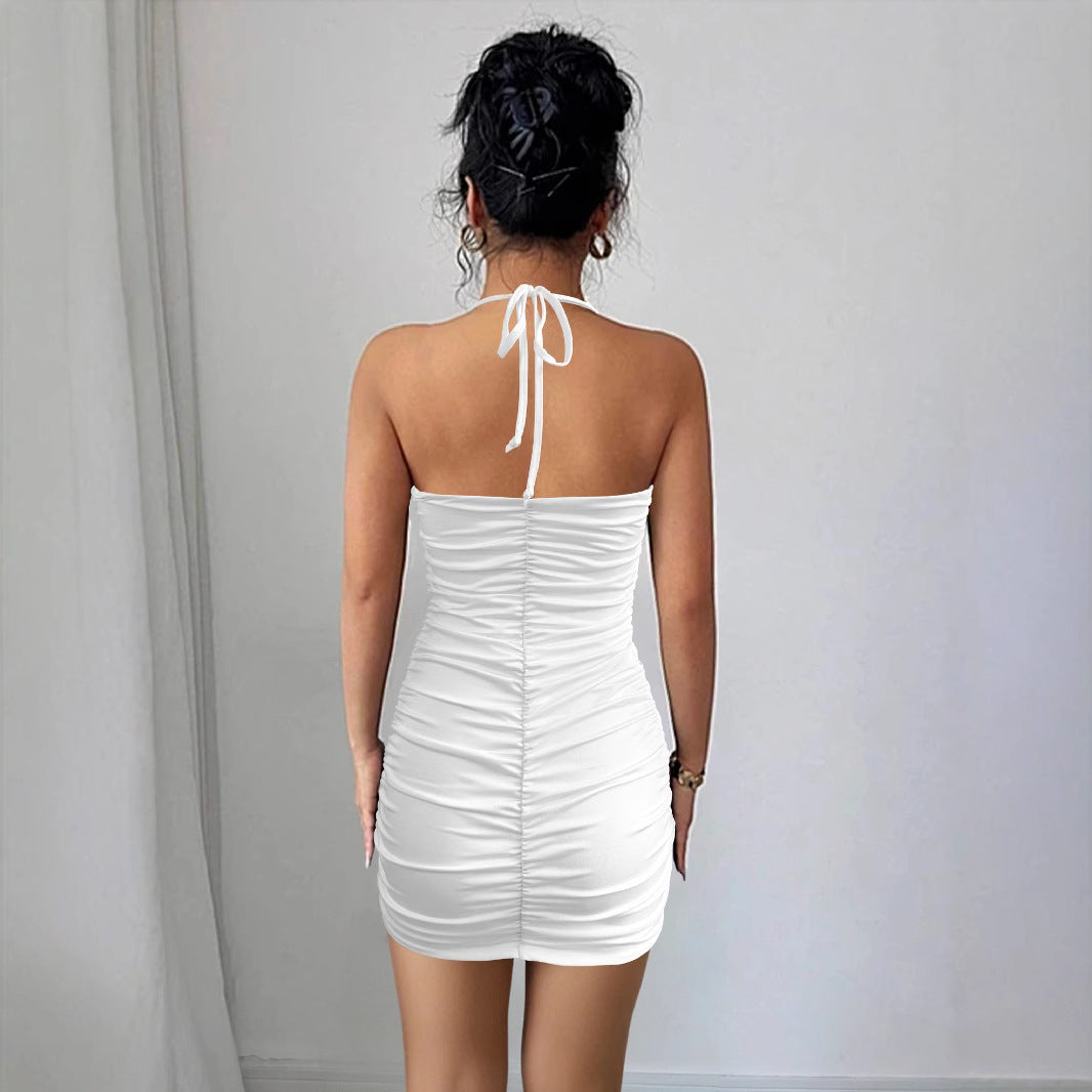 Damen Sexy Minikleid mit cut-out Details und gerafftem Design Echo Archiv