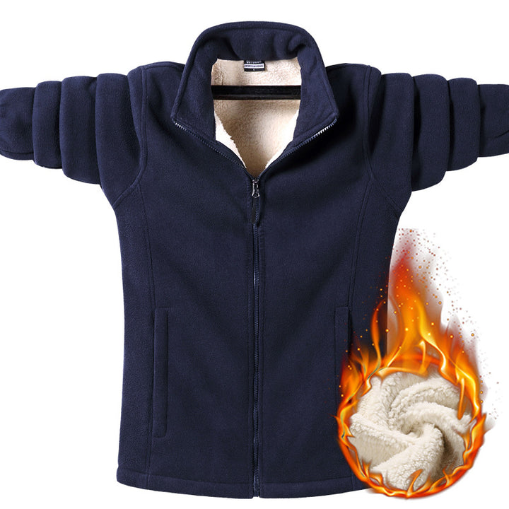 Damen Fleecejacke mit Teddyfutter, durchgehendem Reißverschluss und hohem Stehkragen Echoarchiv