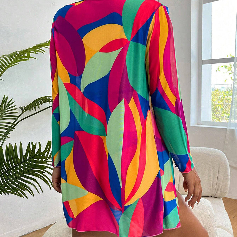 Damen Strandkimono mit buntem Farbverlauf Echo Archiv