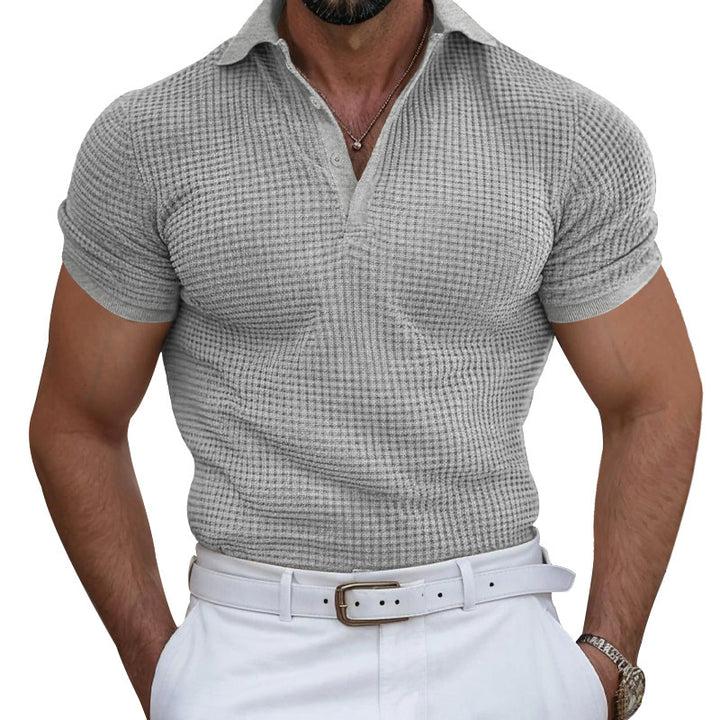 Herren Poloshirt mit strukturierter Oberfläche und atmungsaktiven Eigenschaften Echoarchiv