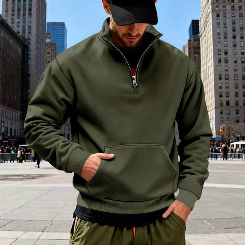 Herren Fleece pullover mit halbem Reißverschluss Echoarchiv