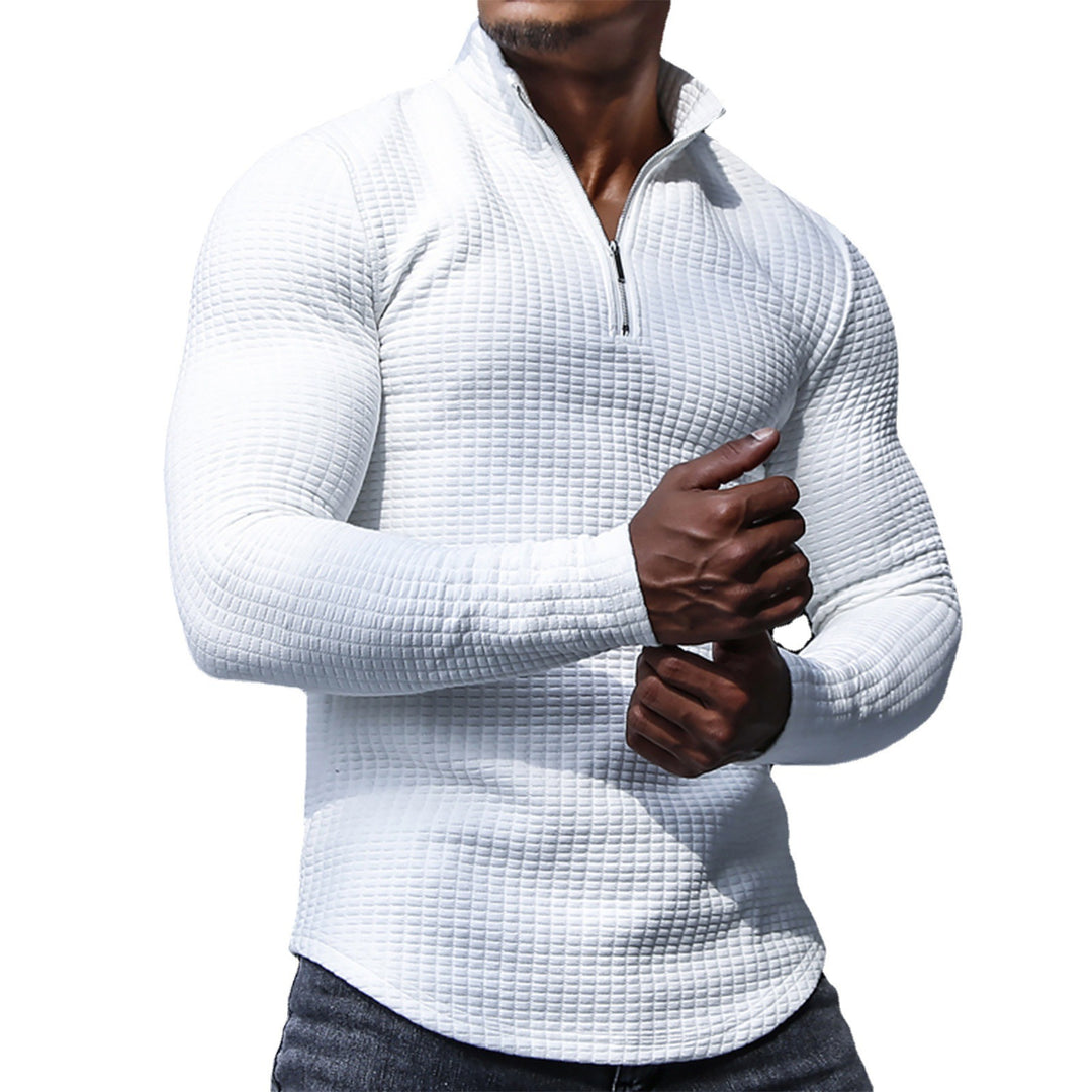 Herren Funktionsshirt mit modernem halbzipper und strukturiertem Design Echoarchiv