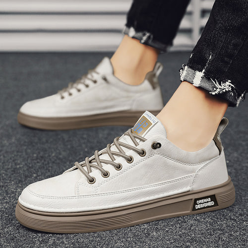 Herren Lederoptik-City-Sneaker mit gepolstertem Fersenkragen und langlebiger Plateau-Gummisohle Echo Archiv