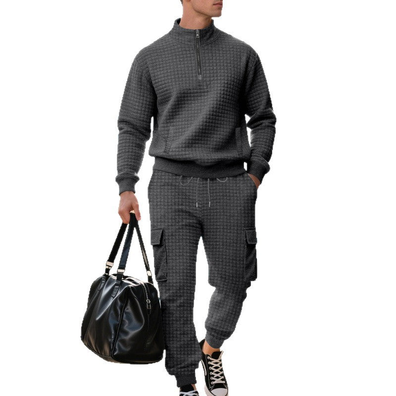 Herren Sweatshirt und Jogginghose Set mit Reißverschluss und praktischen Taschen Echoarchiv