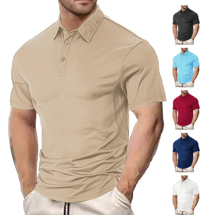 Herren sportliches Poloshirt mit strukturierten Akzenten Echoarchiv