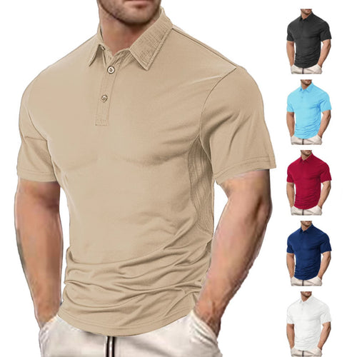 Herren sportliches Poloshirt mit strukturierten Akzenten Echoarchiv